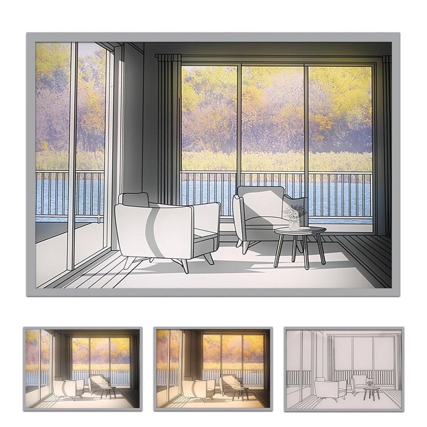 Lakeside Lounge – LED Glow Frame