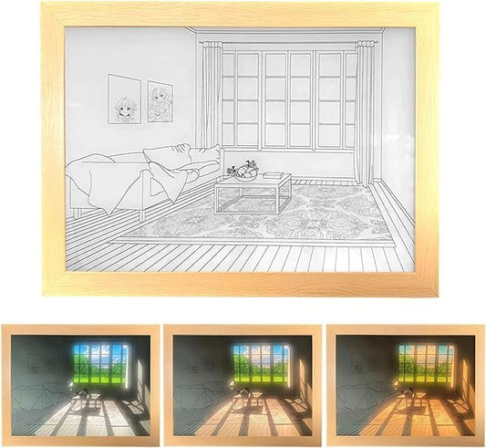 Scenic Lounge with a View – Light Up Frame