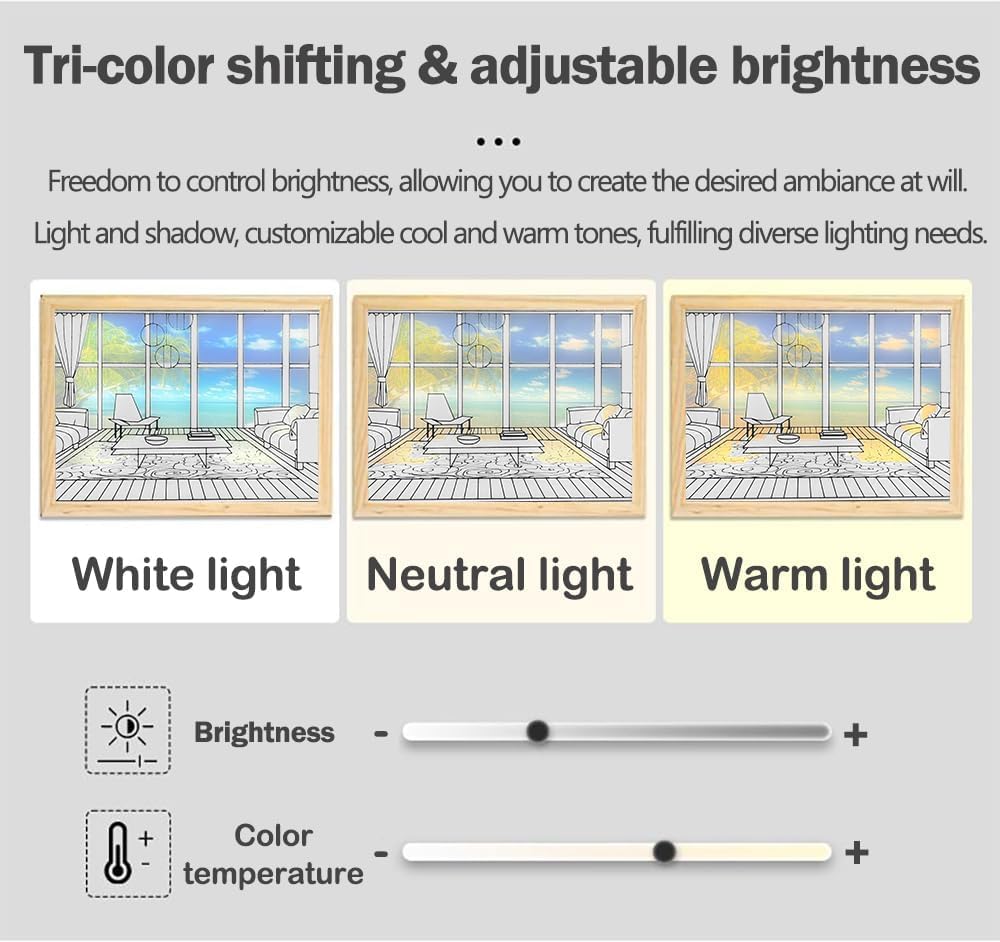 Golden Hour Dining - Ambient LED Wall Frame