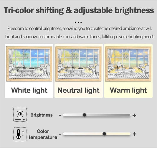 Golden Hour Dining - Ambient LED Wall Frame