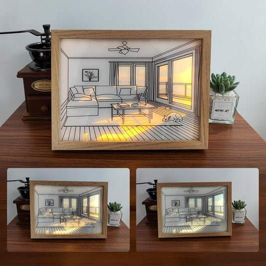 Dog at Sunset – Cozy LED Home Decor
