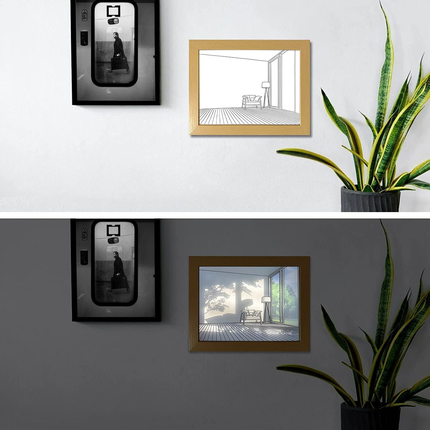 Cozy Corner Light Art – Modern Glow Frame