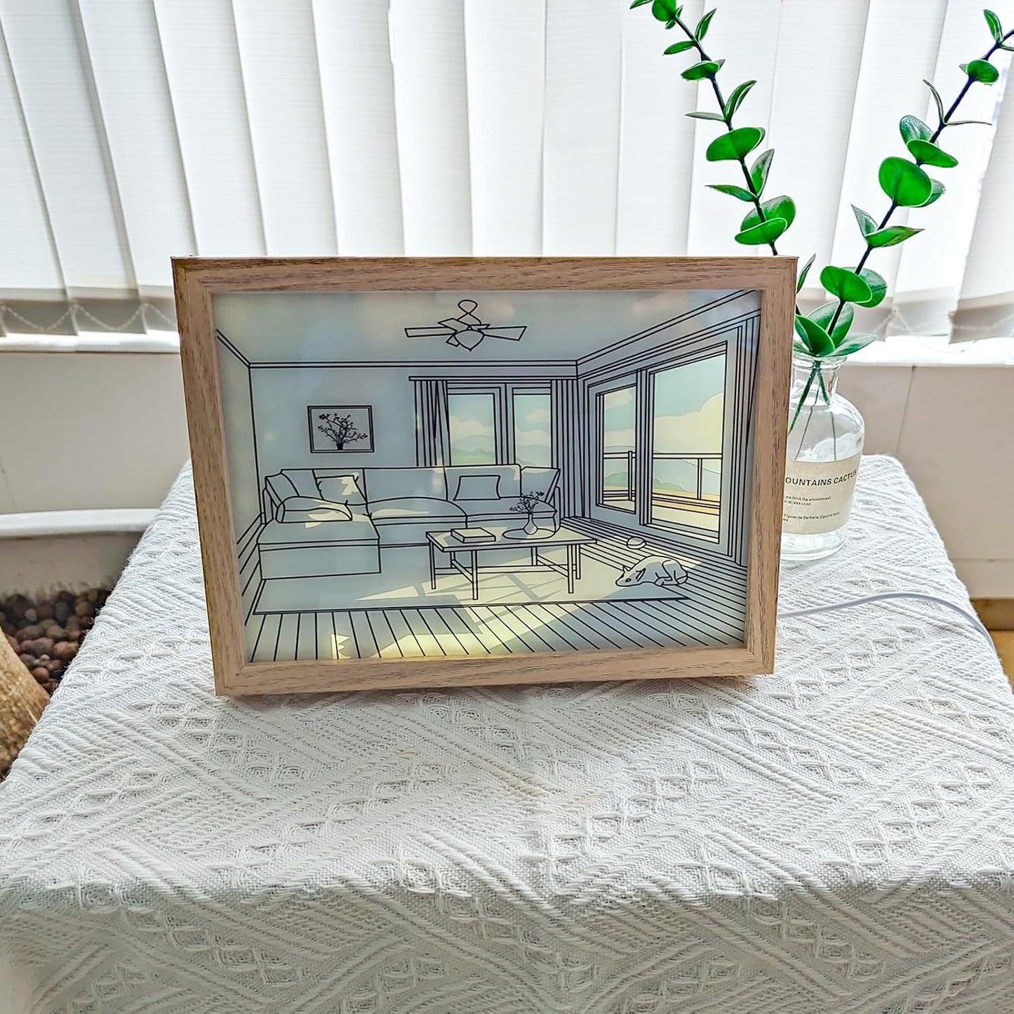 Dog at Sunset – Cozy LED Home Decor