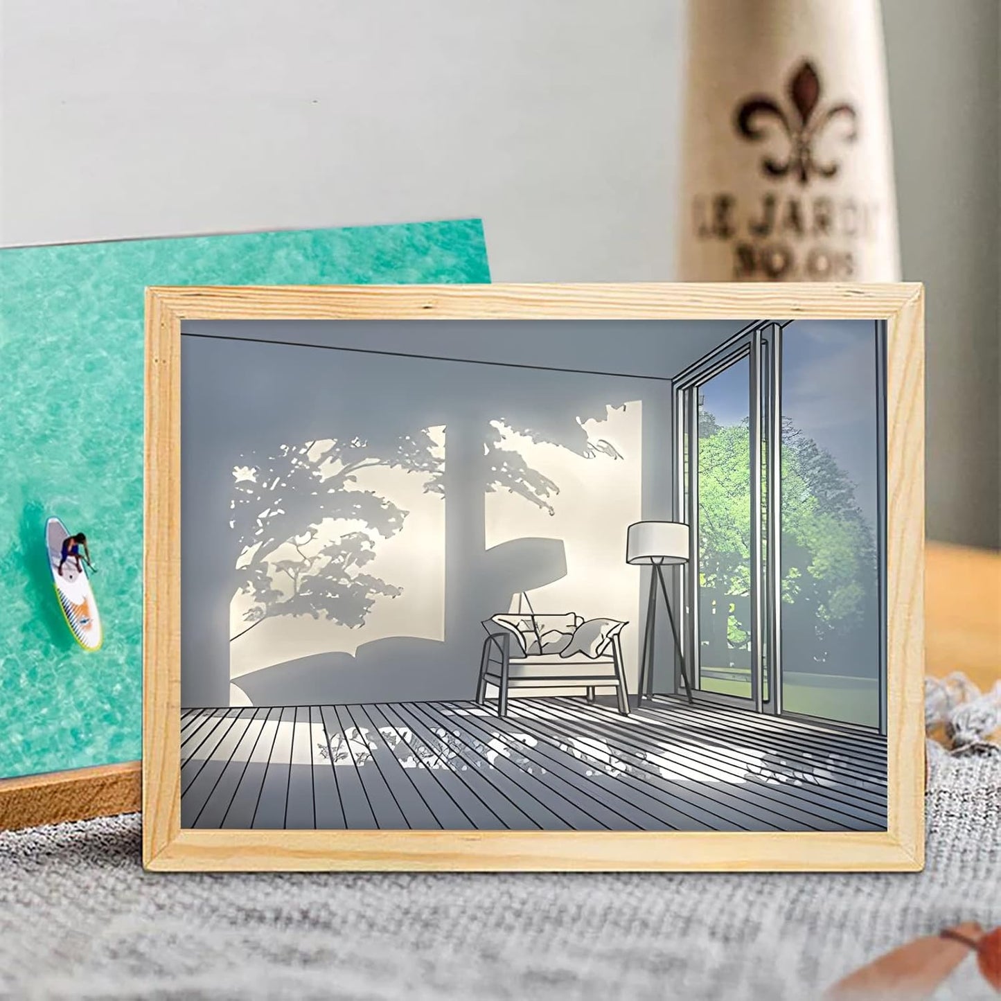 Cozy Corner Light Art – Modern Glow Frame
